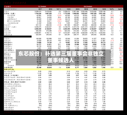 东芯股份:补选第三届董事会非独立董事候选人